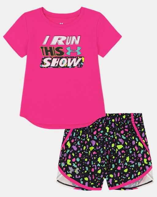Little Girls' UA Run the Show Shorts Set